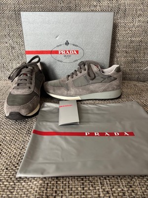 PRADA Sneaker Schuhe Grau Gr.37,5 (38)  mit OVP & Staubbeutel neuwertig