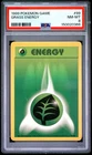 1999 POKEMON BASE SET UNLIMITED #99 GRASS ENERGY PSA 8