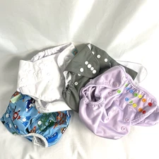 4 Cloth Diaper Covers One Size Snap Stay Dry Alva Baby Pooters Wegreeco