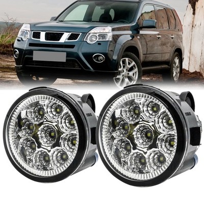 Pair Bumper LED Fog Light Driving Lamp For Nissan X-Trail XTrail T31 2007-2014