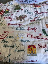 NEW Pottery Barn Kids Organic Santa's  Full/Queen Duvet  EUC