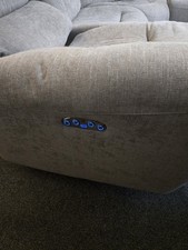 Grey Fabric Reclining Corner Sofa High Back Cup Holder USB Port 220x150cm