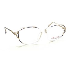 Revlon 12 NUEVO Monturas de Anteojos Redondas Multicolor Plata Transparente De Colección 135 Mujeres