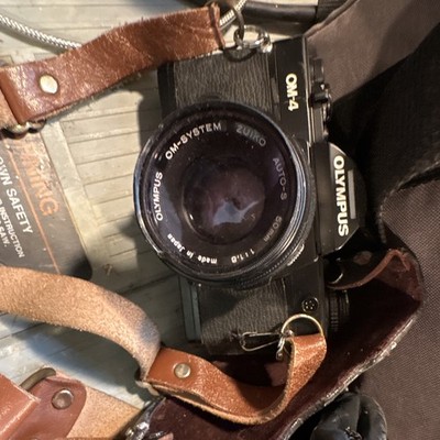 Olympus OM-4 Black SLR Film Camera w/ OM-System Zuiko Auto-S Lens and many lense