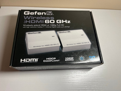 GefenTV Wireless HDMI 60GHz Extender Kit GTV-WHD-60G 1080p Complete TX RX