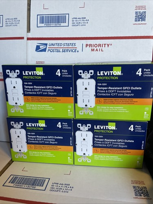#ad #ad Leviton 15amp GFCI Tamper Resistance 16 Pack White $142.00