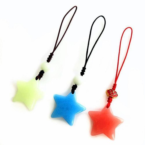 Star Glow-in-the-dark Phone Chain Small Star Mobile Deco Accessory Keychain W4O2 - Zdjęcie 7 z 22