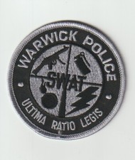 Warwick RI SWAT obsolete 3" patch ship from Australia