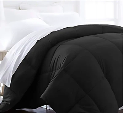 Beckham Luxury Linens Comforter Down Alternative Black (Size: Full/Queen)