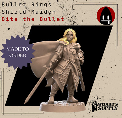 LOTR Shield Maiden 3dprinted mini Bullet Rings Evil by Bite the Bullet 3D dnd