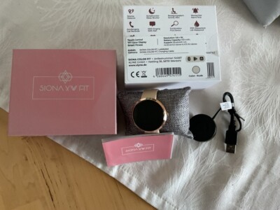 SMARTWATCH für Damen + Herren von SionaXWfit *unbenutzt* mit beigem Armband