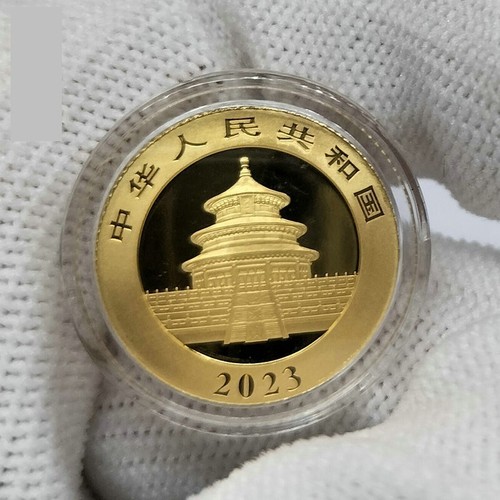 2023 China panda Commemorative Silver+Gold Coin Ag30g+Au1g with Original box - Picture 8 of 15