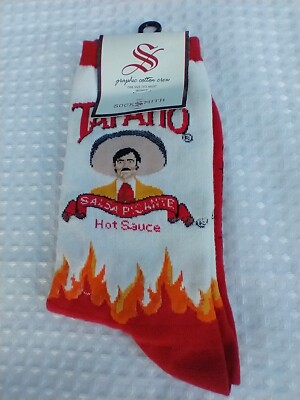 Tapatio Hot Sauce Novelty Socksmith Womens Crew Socks Footwear Cool, Fun !