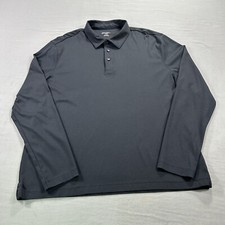 Untuckit Polo Shirt Men XL Black Damaschino Preppy Career Casual Rugby Golf