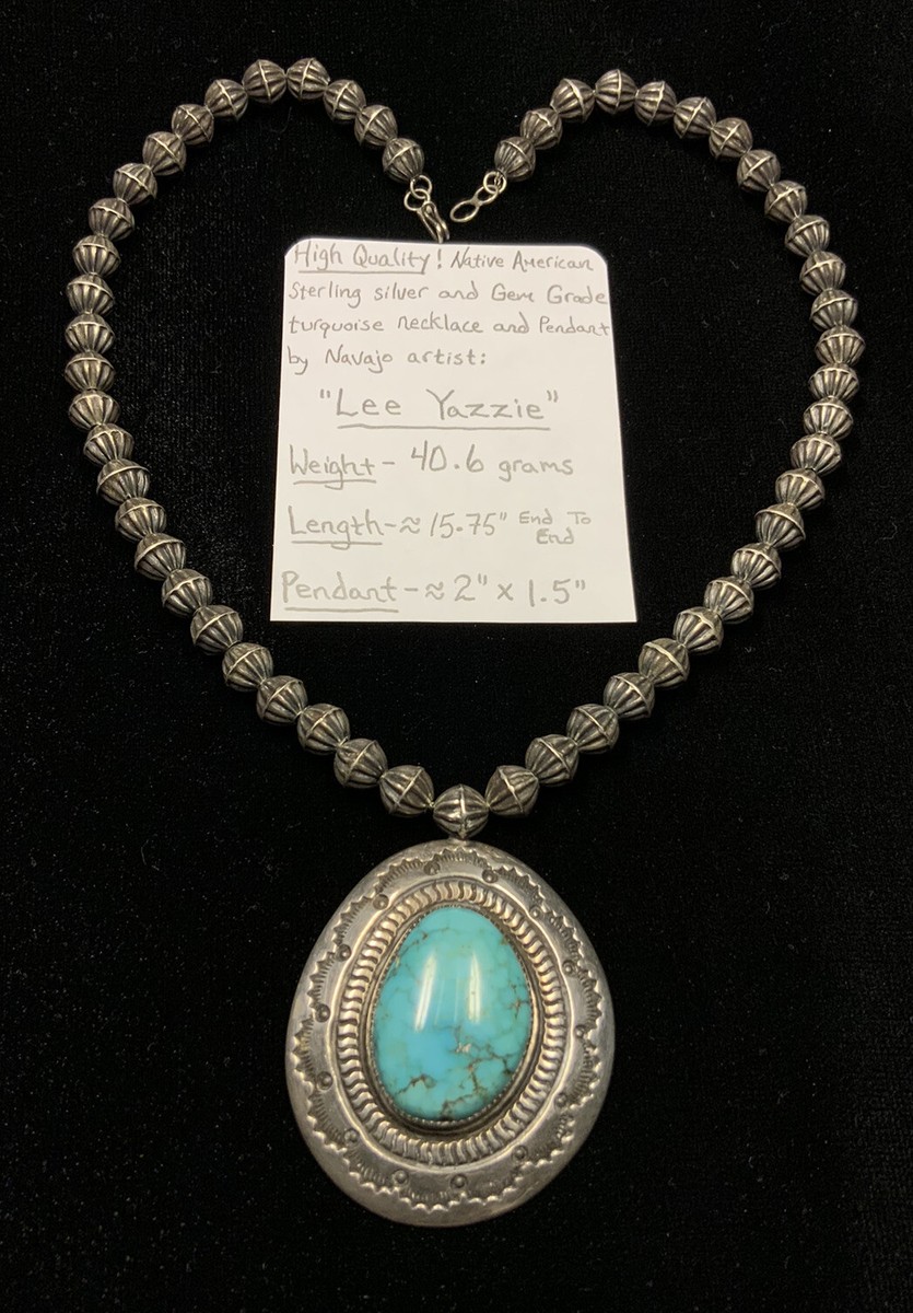 HIGH QUALITY! Navajo “Lee Yazzie” Sterling Silver & Turquoise