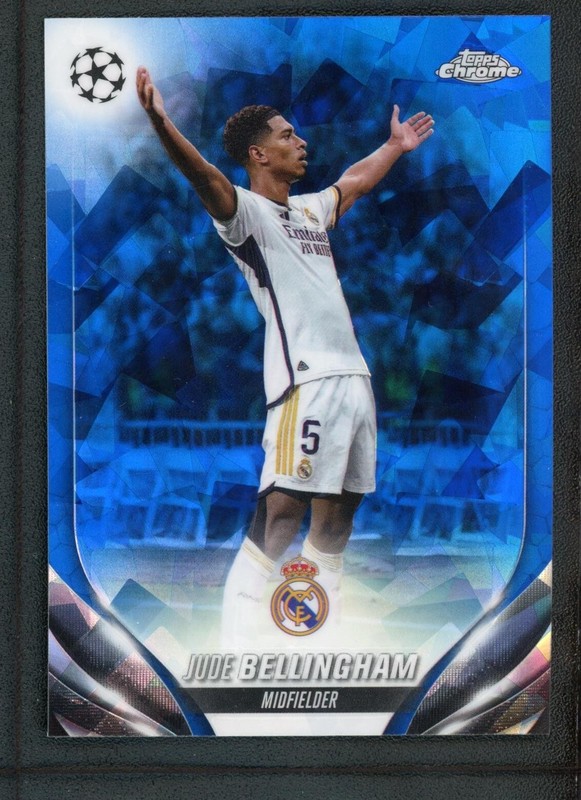 2024 JUDE BELLINGHAM TOPPS CHROME UEFA CHAMPIONS LEAGUE BLUE SAPPHIRE