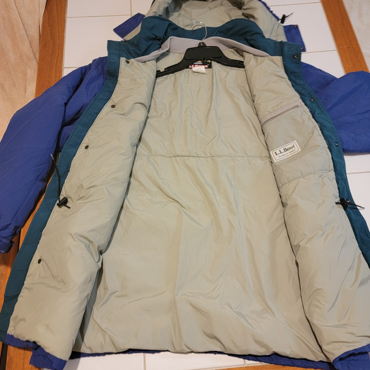 Vtg LL Bean Mens 90s USA Penobscot Parka Jacket w Hood. Made in 