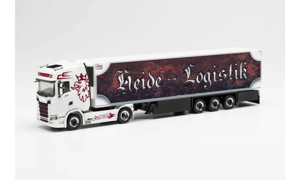 Herpa 313797 - Scania Cs 20 Hd KüHlkoffer-Sattelzug - Heide Logistik. 1:87-image