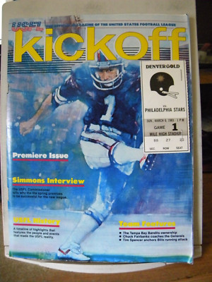 USFL Kickoff Official Magazine 1983 - Tim Spencer / Chet Simmons / Newsstand