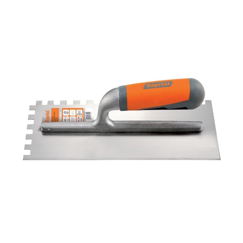 FRATTONE FRATTAZZO DENTATO 4mm STUCCO POSA FINITURA 12x28cm ACCIAIO KAPRIOL