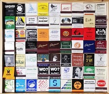 63 listy zapałek z reklamą gastronomiczną z Berlina
