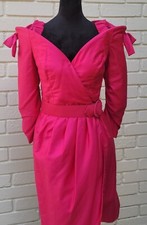 80s Victor Costa Dress Pink Haught Designer, Size 8, Drama Fem Easter Spring VGC