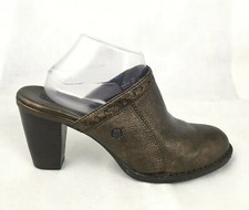 Born W91645 Lella Women Bronze Slip On Mule Heel Shoe Size 10 EUR 43