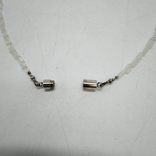 Artisan Necklace, with Abalone and Moonstone beads in white/blue, Boxed 17.5" - Picture 12 of 18