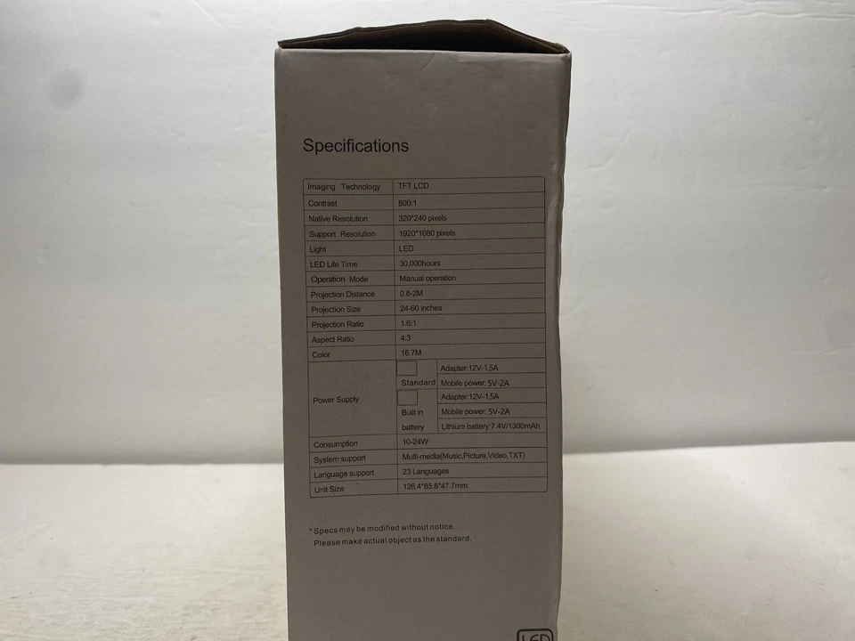 Super Compact Portable Mini LED Portable Projector - Image 3 of 3