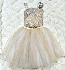 Dance Costume Curtain Call 2 Piece Gold  Silver Ballet Tutu E1284 Size CME