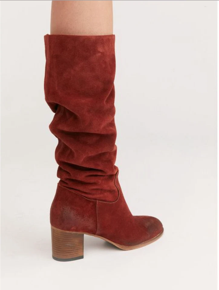 Nuevas botas holgadas Free People Cleo talla 7 precio de venta sugerido por el fabricante: $228 gamuza Foto 3 de 3