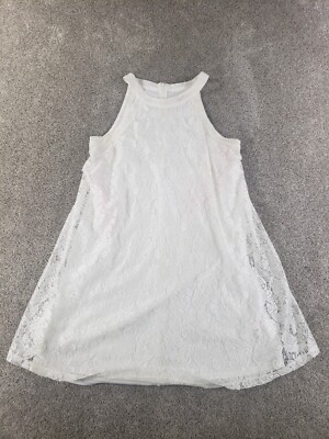 Betsey Johnson Womens Lace Dress 10 White Sleeveless Polyester Lined  Vintage | eBay
