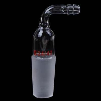 24/40,glass adapter cone to rubber tube,right angle connection,hose inlet  .sh