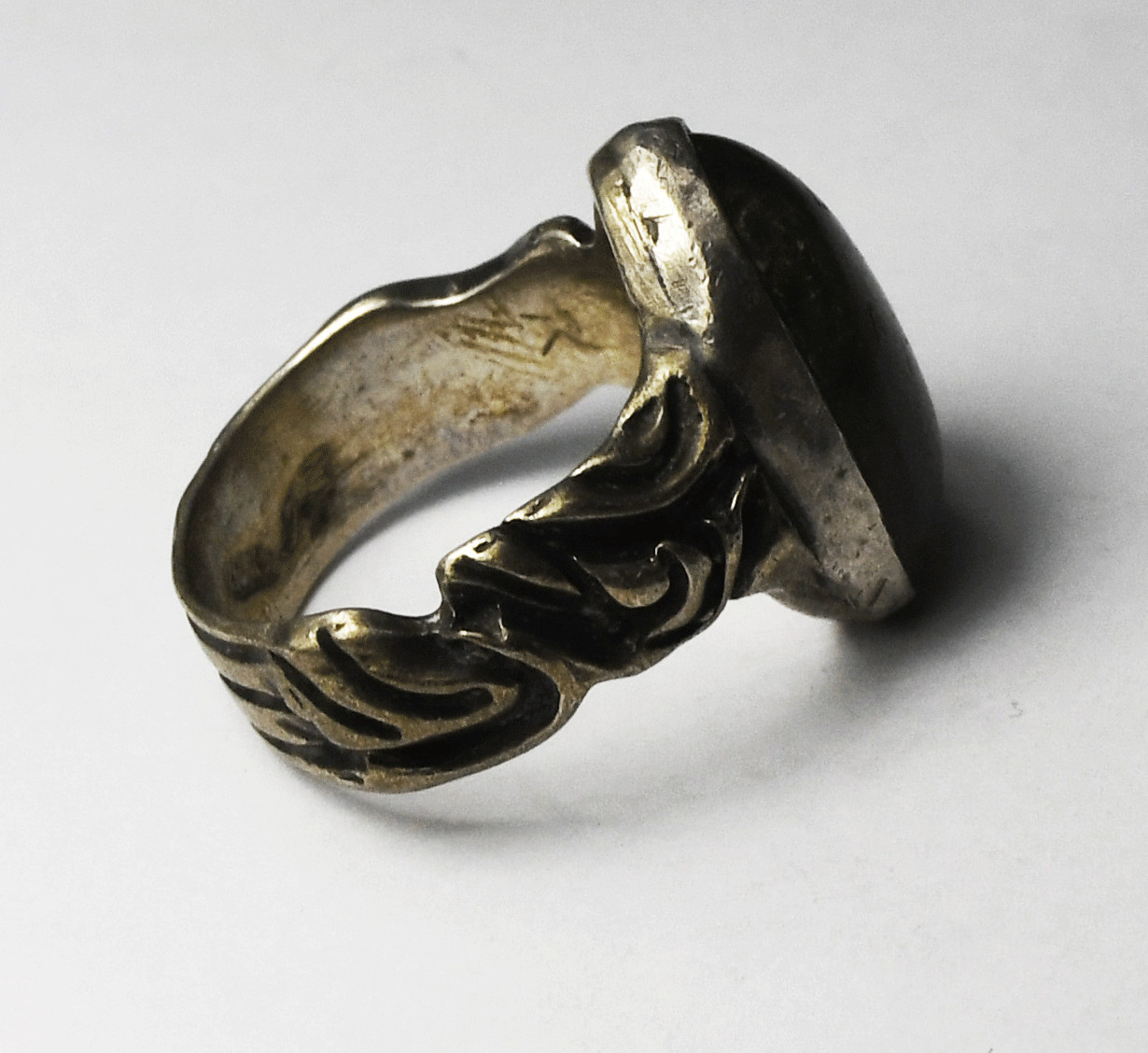 Sterling Silver Signed Labradorite Ring 18mm Size… - image 4