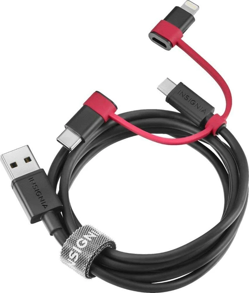 Insignia Universal 3-in-1 Travel Charging Kit For iPhone Samsung Galaxy Google - Image 3 of 4