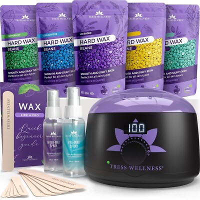 Tress Wellness Waxing Kit - Easy to Use- for Sensitive Skin With Digital Display