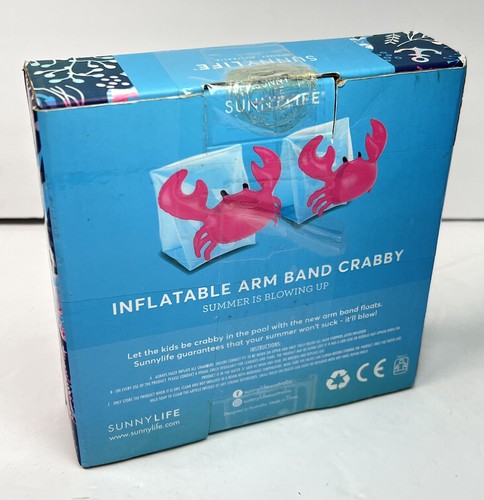 Sunnylife Kids Arm Bands Inflatable CRABBY Fun Swimming Pool Crab Summer - Picture 4 of 6