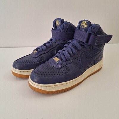 Nike Air Force HI PRM Premium Dark Purple Basketball Shoes Sneakers Women  91202865276|