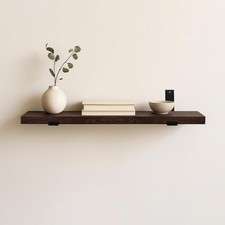 CONSDAN Oak Floating Shelves for Wall Mounted Book Hanging Shelves for All Rooms