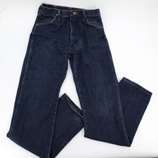 Vintage Wrangler Jeans Mens 31 Blue Cowboy Cut Straight Denim 13MWZDD Made USA