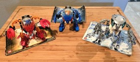 2002 Lego Bionicle 8562,8563 and 8575 BOHROK Set of 3  with manuals.