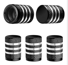 Decurcar Tire Valve Stem Caps 5 Pack Universal - Black