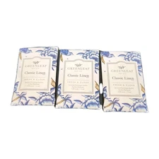 Greenleaf Mini Sachet Classic Linen Fresh Clean - Lot Of 3 ~ 0.68 cu in - New