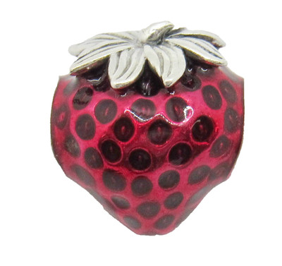 STERLING SILVER S925 ALE PANDORA 791681C01 SEEDED STRAWBERRY FRUIT ENAMEL CHARM