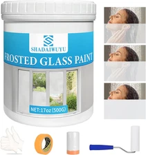 Frosted Glass Paint for Windows,17Oz Privacy Windows Paint, Waterproof & UV Resi