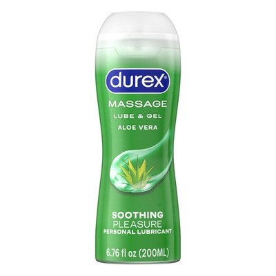 Durex Massage & Play 2 in 1 Lubricant, 6.76 Fl Oz (Pack of 1), Clear 
