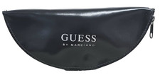 GUESS BY MARCIANO Unisex Black Semi-Oval Zippered Eyewear Case