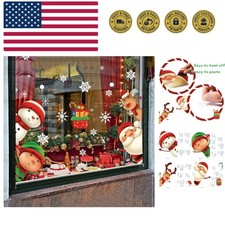 82PCS Christmas Snowflake Window Clings Stickers for Glass, Xmas Decals Chris...