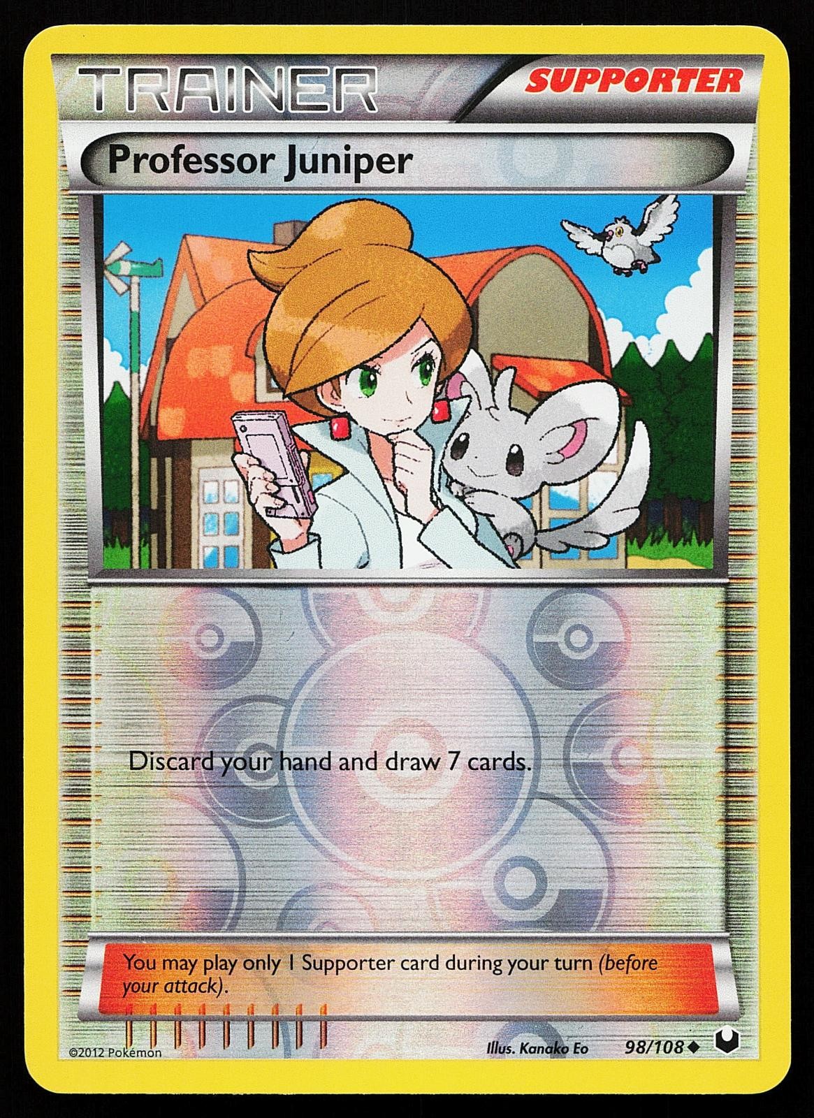 Professor Juniper 98/108 Reverse Holo Uncommon Dark Explorers Pokemon Card