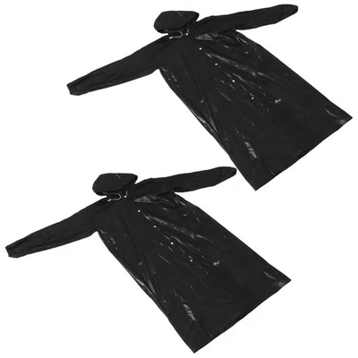 2 Pcs Poncho De Pluie Adulte Imperméable Pour Adultes Avertisseur Voyage - Photo 1/4